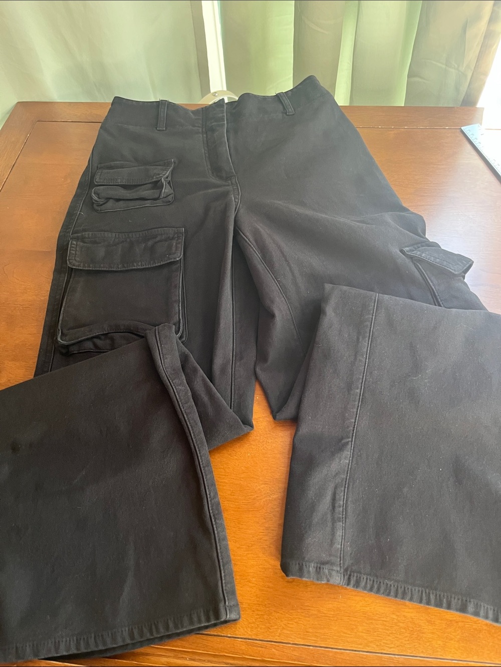 Wilfred Free Black Cargo Pants with Flap Pockets Size 2
